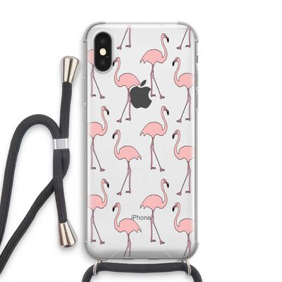 Anything Flamingoes: iPhone XS Transparant Hoesje met koord