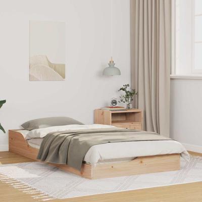 Bedframe Bruin 90 x 190 cm Massief grenenhout