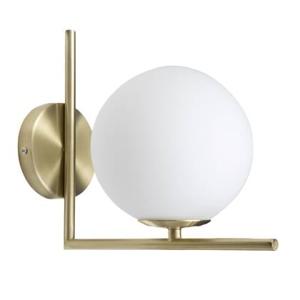 Mauro Ferretti Glamy Applique in goud metaal met witte glazen bol