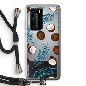 Kokosnoot roze: Huawei P40 Pro Transparant Hoesje met koord