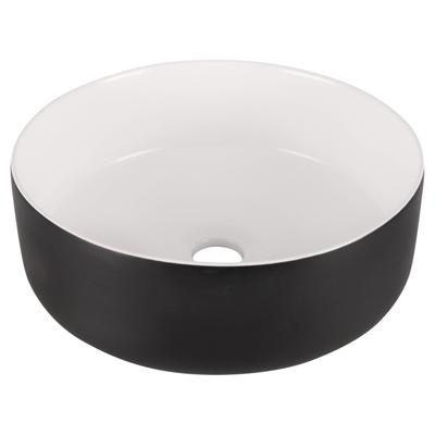 Differnz MIRA Waskom - 36x12cm - keramiek- zwart/wit 38.009.02