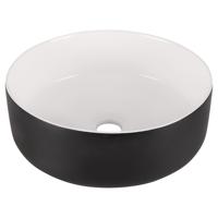 Differnz MIRA Waskom - 36x12cm - keramiek- zwart/wit 38.009.02