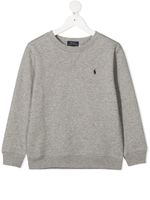 Ralph Lauren Kids sweat à logo brodé - Gris - thumbnail