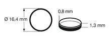 fleischmann 648007 Traction tyre 1 (pcs/stuks/Stück) H0. Outer diameter 16,4 mm, width 1,3 mm