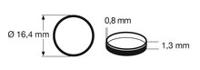 fleischmann 648007 Traction tyre 1 (pcs/stuks/Stück) H0. Outer diameter 16,4 mm, width 1,3 mm