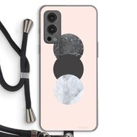 Marmeren cirkels: OnePlus Nord 2 5G Transparant Hoesje met koord