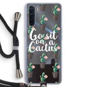 Cactus quote: Oppo A91 Transparant Hoesje met koord