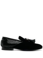 Philipp Plein mocassins en velours à détails de clous - Noir
