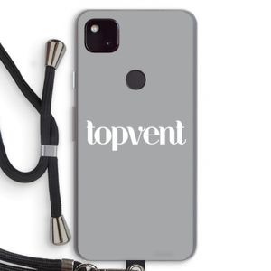Topvent Grijs Wit: Pixel 4a 5G Transparant Hoesje met koord