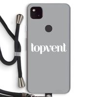 Topvent Grijs Wit: Pixel 4a 5G Transparant Hoesje met koord