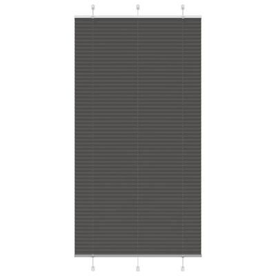 Pliss rolgordijn 110x200cm stofbreedte 109,4cm polyester zwart