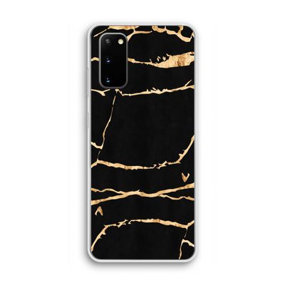 Gouden marmer: Samsung Galaxy S20 Transparant Hoesje