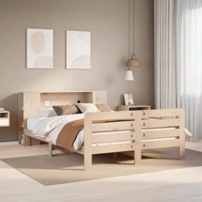Bedframe zonder matras massief grenenhout 135x190 cm
