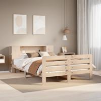 Bedframe zonder matras massief grenenhout 135x190 cm