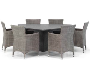 Garden Collections Dublin/Graniet 170 cm triangel dining tuinset 7-delig