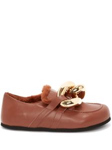 JW Anderson mocassins à détails de maillons - Marron