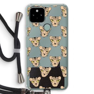 Tijger: Pixel 5 Transparant Hoesje met koord