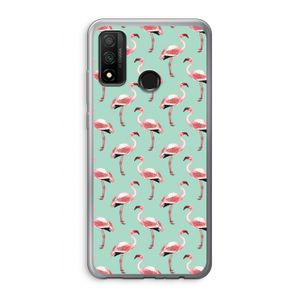 Flamingoprint groen: Huawei P Smart (2020) Transparant Hoesje