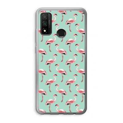 Flamingoprint groen: Huawei P Smart (2020) Transparant Hoesje