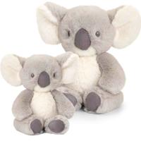 Keel Toys - Pluche knuffels koala familie - 2x stuks - 14 en 25 cm - grijs - knuffeldieren setje - c