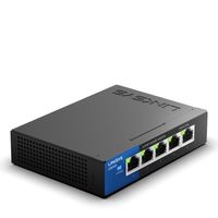 Linksys LGS105 Unmanaged Gigabit Ethernet (10/100/1000) Zwart, Blauw - thumbnail