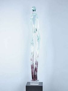 Glassculptuur Petrovskiy paars
