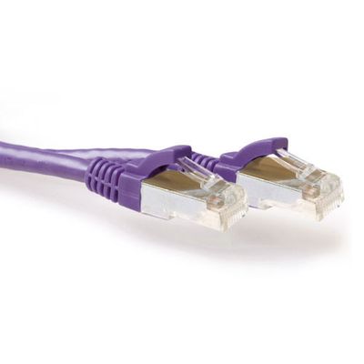 ACT FB8700 LSZH SFTP CAT6A Patchkabel Snagless Paars - 50 cm