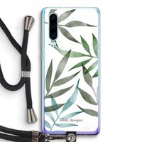 Tropical watercolor leaves: Huawei P30 Transparant Hoesje met koord