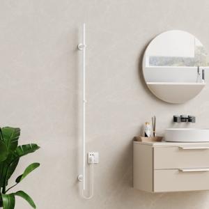 Elektrische staafhanddoekradiator Belrad Rod | 150x2.5 cm | 60 watt | Glans Wit