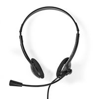 Nedis PC-Headset | On-Ear | Stereo | USB Type-A / USB Type-C | Inklapbare Microfoon | Zwart - CHSTU110BK