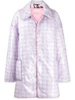 Natasha Zinko manteau oversize à motif pied-de-poule - Rose