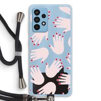 Hands pink: Samsung Galaxy A52 Transparant Hoesje met koord