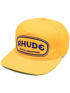 RHUDE casquette à logo brodé - Jaune