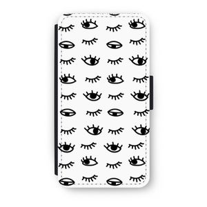 Eye pattern #2: iPhone X Flip Hoesje