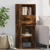 Hoge kast 45x42,5x124 cm bewerkt hout gerookt eikenkleurig - thumbnail