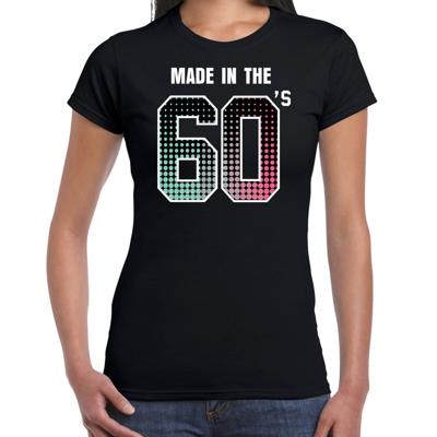 Sixties t-shirt - made in the 60s - geboren in de jaren 60 - zwart - voor dames