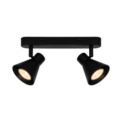 Plafondspot zwart metaal &apos;Eik&apos; Nordlux dubbel spot gu10 fitting 29 cm