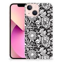 iPhone 13 mini TPU Case Black Flowers - thumbnail