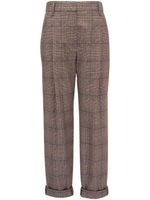 Brunello Cucinelli pantalon de costume à carreaux - Marron