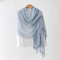 Dames Rechthoekige sjaal Straat Dagelijks Afspraakje Blauw Roze Sjaal Streep Lightinthebox