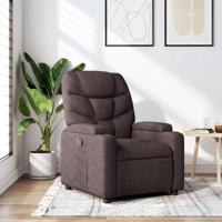 Fauteuil verstelbaar stof donkerbruin - thumbnail