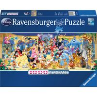 Disney groepsfoto panorama puzzel, 1000 stukjes