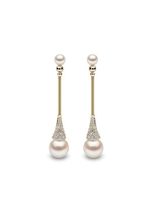Yoko London boucles d'oreilles Sleek en or 18ct ornées de perles d'Akoya et diamants