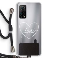 Best heart pastel: Xiaomi Mi 10T 5G Transparant Hoesje met koord