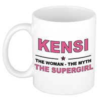 Kensi The woman, The myth the supergirl cadeau koffie mok / thee beker 300 ml