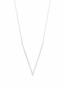 Djula collier Big V en or blanc 18ct orné de diamants - Argent