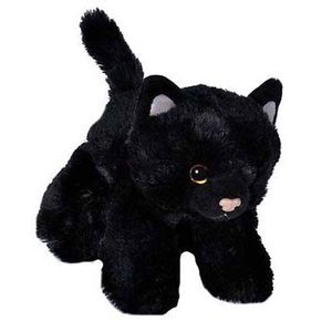 Wild Republic pluche zwarte poes - 18 cm