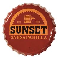 Fallout Tin Sign Sunset Sarsaparilla Bottle Cap
