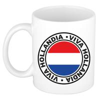 Cadeau koffiemok Viva Hollandia - vlag - I love - 300 ml - keramiek