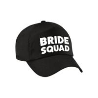 Vrijgezellenfeest baseballcap/petje - Bride Squad - zwart - dames - thumbnail